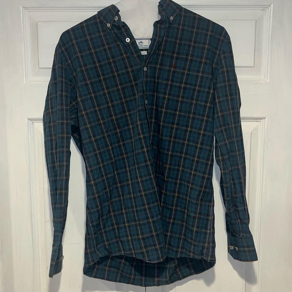 Southern Tide men’s plaid button down